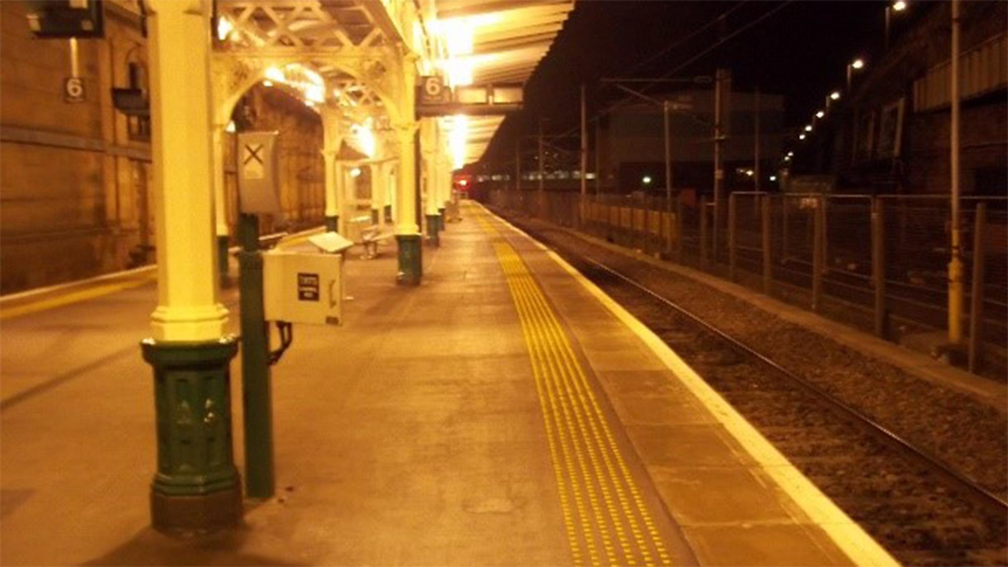 A train station where UTEC were contracted to complete 12 surveys of footbridges and platforms for Mott MacDonald.