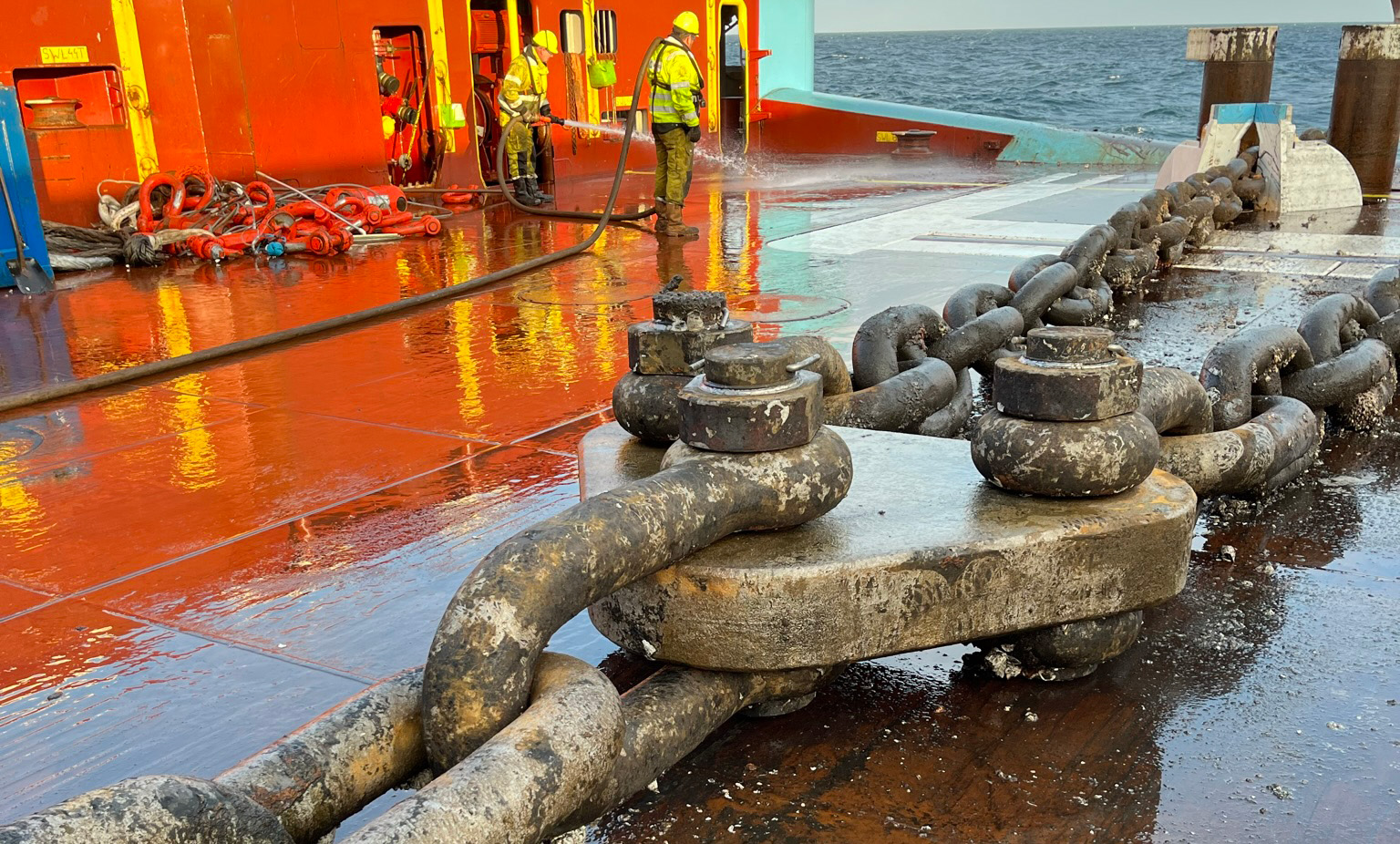 Intermoor completing a top chain change-out on an FPSO