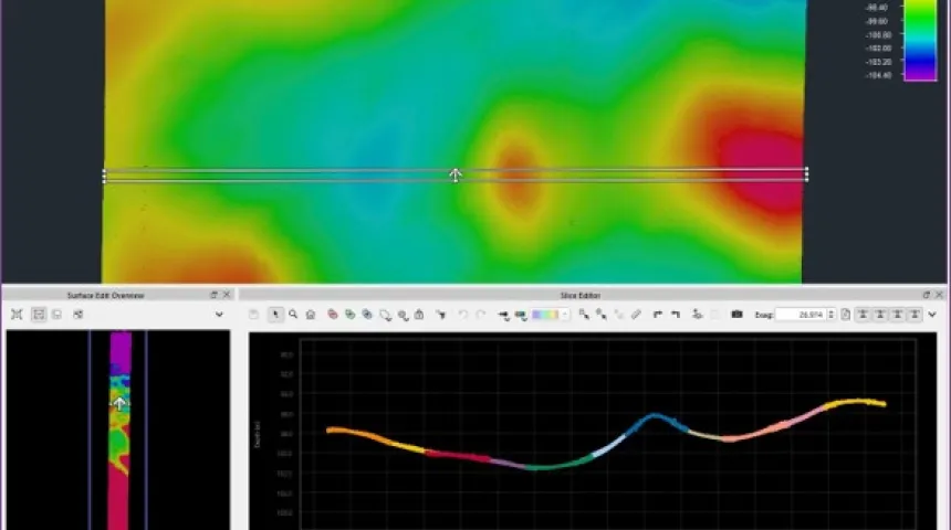 MBES Swath and slice in Zone J