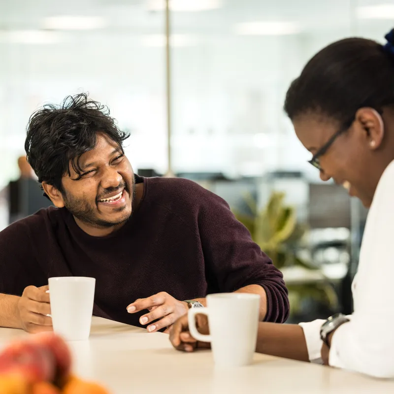 Acteon staff in the Wokingham office having a meeting. 