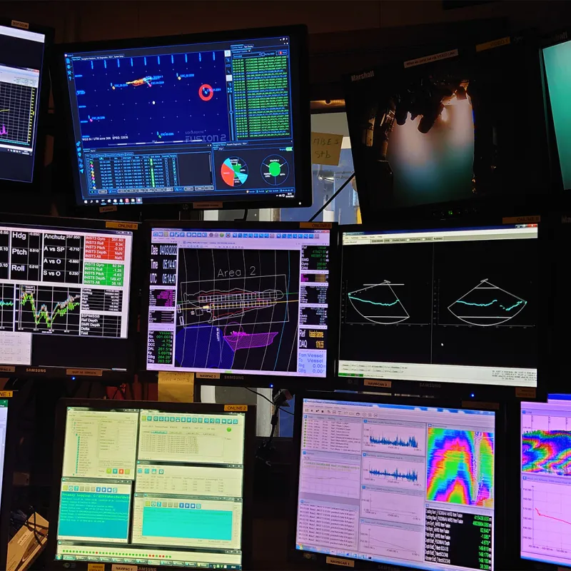 Geo-services data shown across multiple screens.