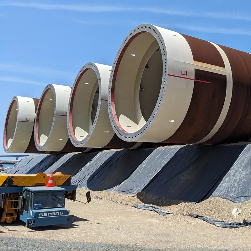 Noirmoutier offshore wind farm suction piles grouting