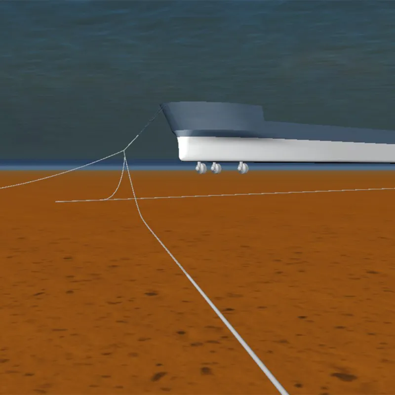 Tri-catenary drillship moorings on OrcaFlex 
