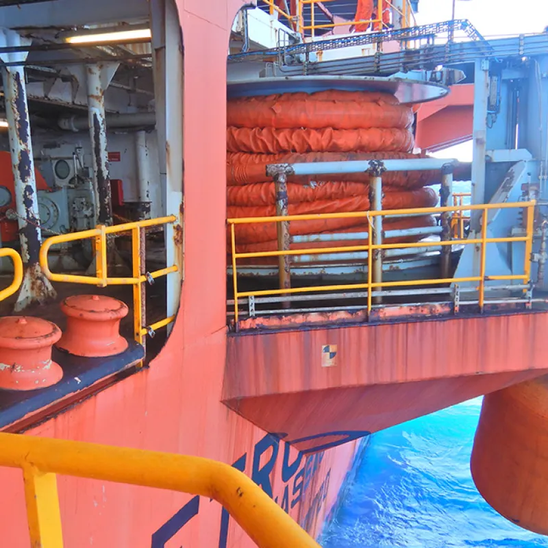 View from Petrojarl 1 FPSO offshore Santos Basin, Brazil