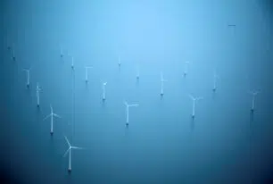 Wind turbines in the sea