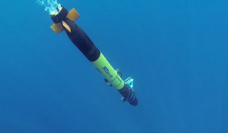Picture of COMET-300, a state-of-the-art AUV featuring advanced navigation and detection capabilities
