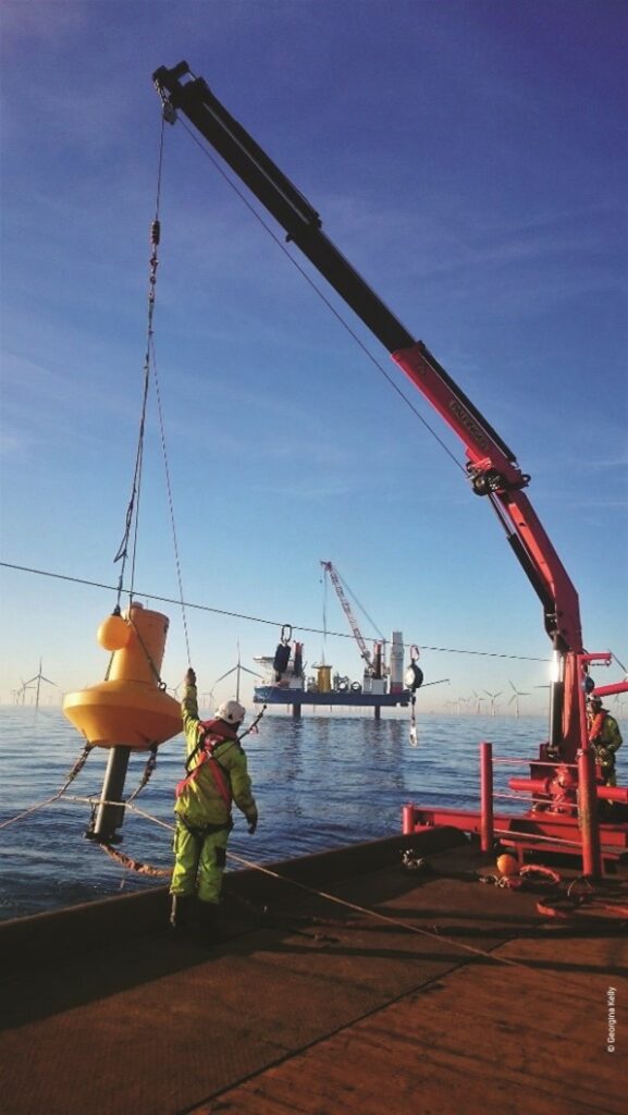 RUBHY acoustic buoy being installed at sea