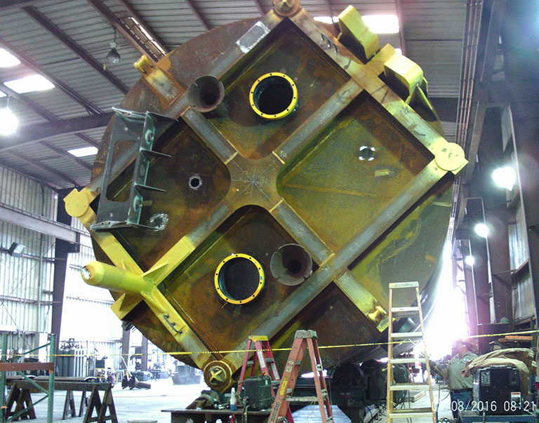 suction pile being fabricated at InterMoor’s Morgan City facility