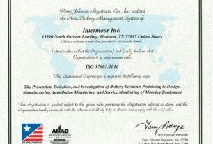 ISO37001Inc InterMoor Certificate