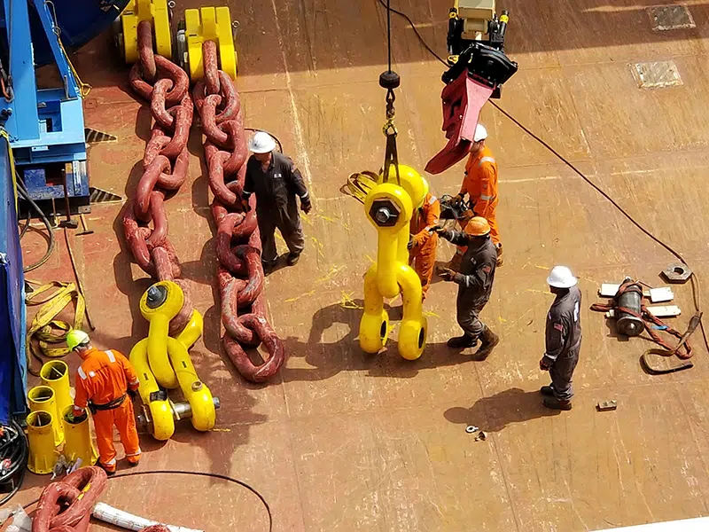 Photo of engineers working on site