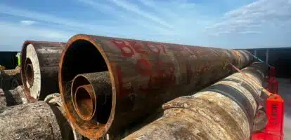 Oil and gas conductor casings that have been cut and recovered during decommissioning operations