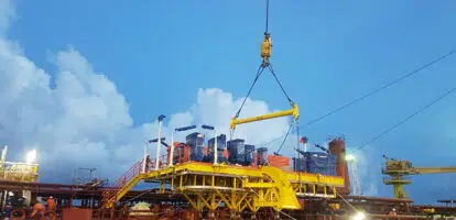 Back deck lifting and installation equipment for offshore oil and gas projects