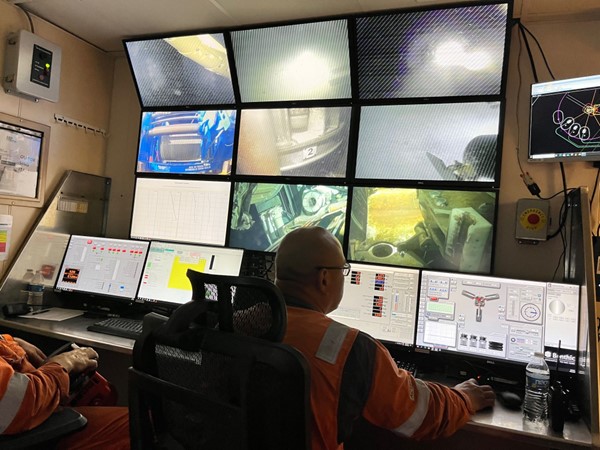 PROD geotechnical site investigation view from the vessel control room