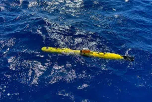 The AUV deepwater trial underway