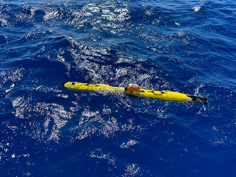 The AUV deepwater trial underway
